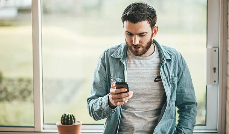 man on phone