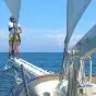 Student at the bow of Argo