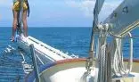 Student at the bow of Argo