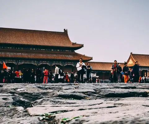 people in front of temple