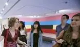 Group of students in casual wear in a discussion