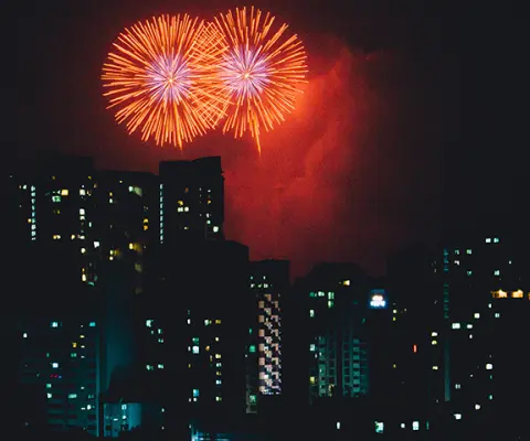 Fireworks over Seoul, South Korea