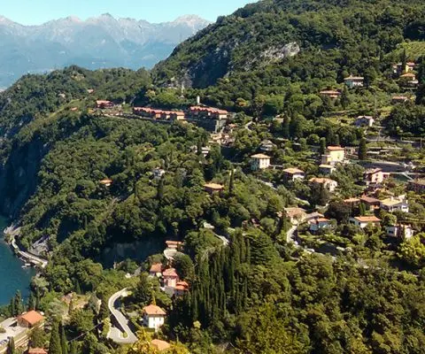 Coastal view in Vezio, Italy