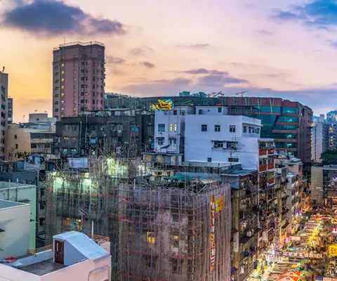 Hong Kong market at night