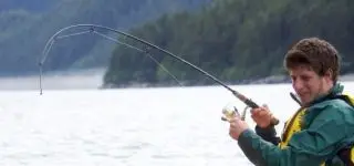 kayak fishing in icy strait